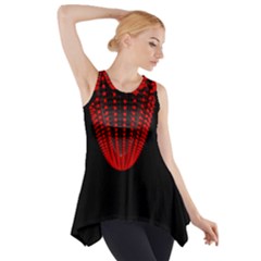 Normal Field Of An Elliptic Paraboloid Red Side Drop Tank Tunic by Mariart