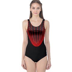 Normal Field Of An Elliptic Paraboloid Red One Piece Swimsuit by Mariart