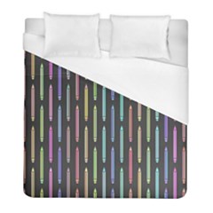 Pencil Stationery Rainbow Vertical Color Duvet Cover (full/ Double Size) by Mariart