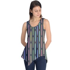 Pencil Stationery Rainbow Vertical Color Sleeveless Tunic by Mariart