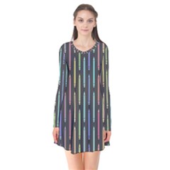 Pencil Stationery Rainbow Vertical Color Flare Dress by Mariart