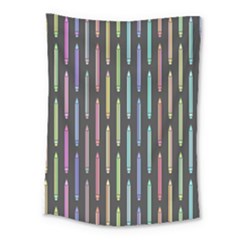 Pencil Stationery Rainbow Vertical Color Medium Tapestry by Mariart