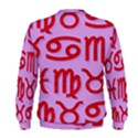 Illustrated Zodiac Red Purple Star Men s Sweatshirt View2