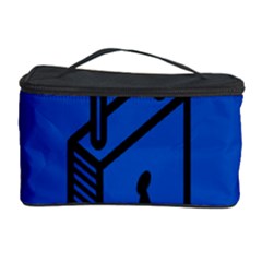 Padlock Love Blue Key Cosmetic Storage Case by Mariart