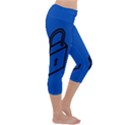 Padlock Love Blue Key Capri Yoga Leggings View3