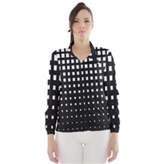 Plaid White Black Wind Breaker (women) by Mariart