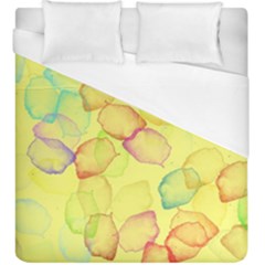 Watercolors On A Yellow Background                 Duvet Cover (king Size) by LalyLauraFLM