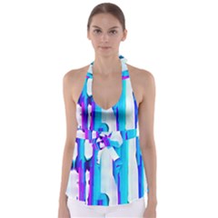 Blue Watercolors                   Babydoll Tankini Top by LalyLauraFLM