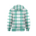 Plaid Blue Green White Line Kids  Zipper Hoodie View2