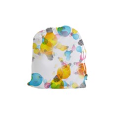 Lamp Color Rainbow Light Drawstring Pouches (medium)  by Mariart