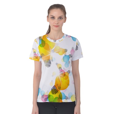 Lamp Color Rainbow Light Women s Cotton Tee by Mariart