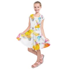 Lamp Color Rainbow Light Kids  Short Sleeve Dress by Mariart