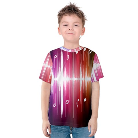 Music Data Science Line Kids  Cotton Tee by Mariart