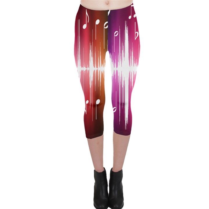 Music Data Science Line Capri Leggings 