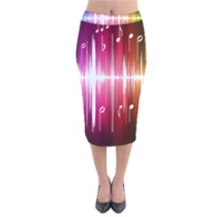 Music Data Science Line Velvet Midi Pencil Skirt by Mariart