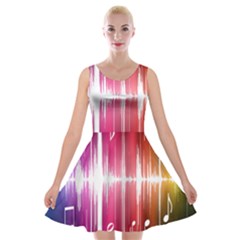 Music Data Science Line Velvet Skater Dress by Mariart