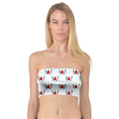 Sage Apple Wrap Smile Face Fruit Bandeau Top by Mariart