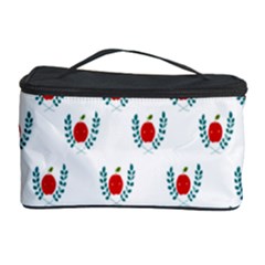 Sage Apple Wrap Smile Face Fruit Cosmetic Storage Case by Mariart