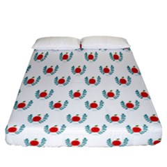 Sage Apple Wrap Smile Face Fruit Fitted Sheet (california King Size) by Mariart