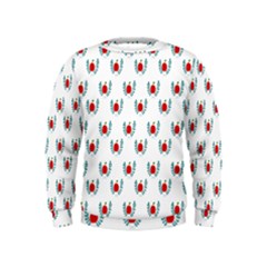 Sage Apple Wrap Smile Face Fruit Kids  Sweatshirt by Mariart