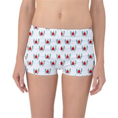 Sage Apple Wrap Smile Face Fruit Boyleg Bikini Bottoms by Mariart