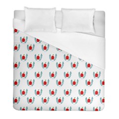 Sage Apple Wrap Smile Face Fruit Duvet Cover (full/ Double Size) by Mariart