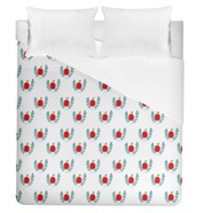 Sage Apple Wrap Smile Face Fruit Duvet Cover (queen Size) by Mariart