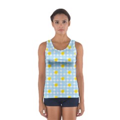 Retro Stig Lindberg Vintage Posters Yellow Blue Women s Sport Tank Top  by Mariart