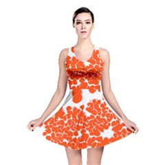 Red Spot Paint White Polka Reversible Skater Dress by Mariart