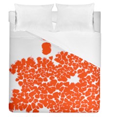 Red Spot Paint White Polka Duvet Cover (queen Size) by Mariart