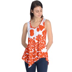 Red Spot Paint White Polka Sleeveless Tunic by Mariart