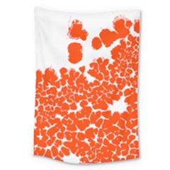 Red Spot Paint White Polka Large Tapestry by Mariart