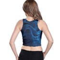 Smoke White Blue Racer Back Crop Top View2