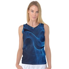 Smoke White Blue Women s Basketball Tank Top by Mariart