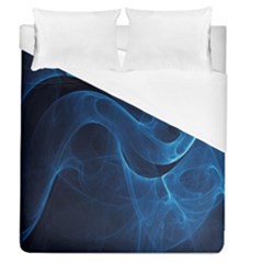 Smoke White Blue Duvet Cover (queen Size) by Mariart