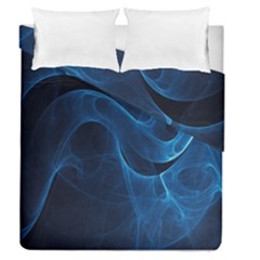 Smoke White Blue Duvet Cover Double Side (queen Size) by Mariart