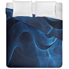 Smoke White Blue Duvet Cover Double Side (california King Size) by Mariart