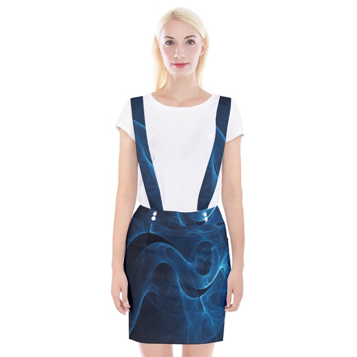 Smoke White Blue Braces Suspender Skirt