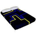 Tron Light Walls Arcade Style Line Yellow Blue Fitted Sheet (Queen Size) View2