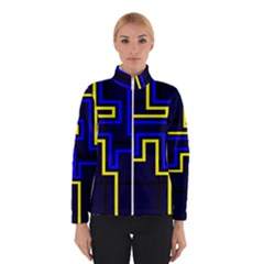 Tron Light Walls Arcade Style Line Yellow Blue Winterwear by Mariart