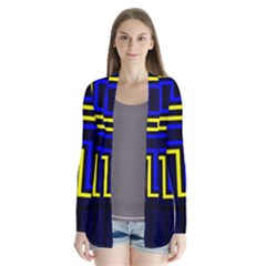 Tron Light Walls Arcade Style Line Yellow Blue Cardigans