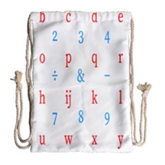 Source Serif Number Drawstring Bag (large) by Mariart