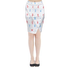 Source Serif Number Midi Wrap Pencil Skirt