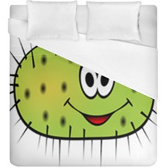 Thorn Face Mask Animals Monster Green Polka Duvet Cover (king Size) by Mariart