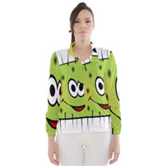 Thorn Face Mask Animals Monster Green Polka Wind Breaker (women) by Mariart