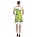 Thorn Face Mask Animals Monster Green Polka Short Sleeve V-neck Flare Dress View2