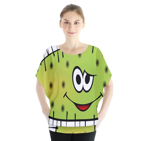 Thorn Face Mask Animals Monster Green Polka Blouse by Mariart