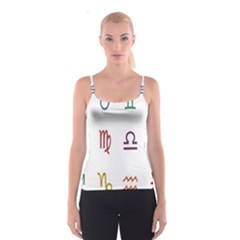 Twelve Signs Zodiac Color Star Spaghetti Strap Top by Mariart