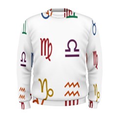 Twelve Signs Zodiac Color Star Men s Sweatshirt by Mariart