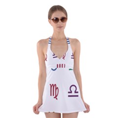 Twelve Signs Zodiac Color Star Halter Swimsuit Dress by Mariart